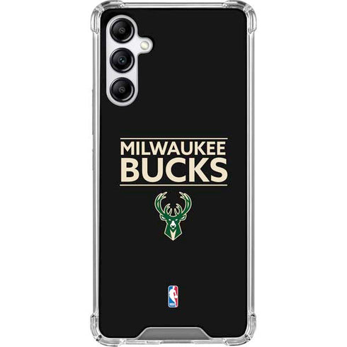 NBA Milwaukee Bucks Standard - Black Galaxy A15 5G Clear Case