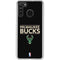 NBA Milwaukee Bucks Standard - Black Galaxy A21 Clear Case