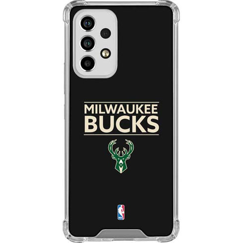 NBA Milwaukee Bucks Standard - Black Galaxy A53 5G Clear Case