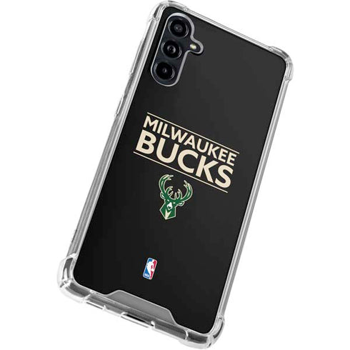 NBA Milwaukee Bucks Standard - Black Galaxy A54 5G Clear Case