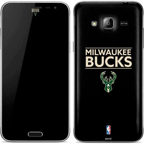 NBA Milwaukee Bucks Standard - Black Galaxy J3 Skin