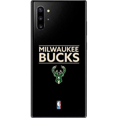NBA Milwaukee Bucks Standard - Black Galaxy Note 10 Plus Skin