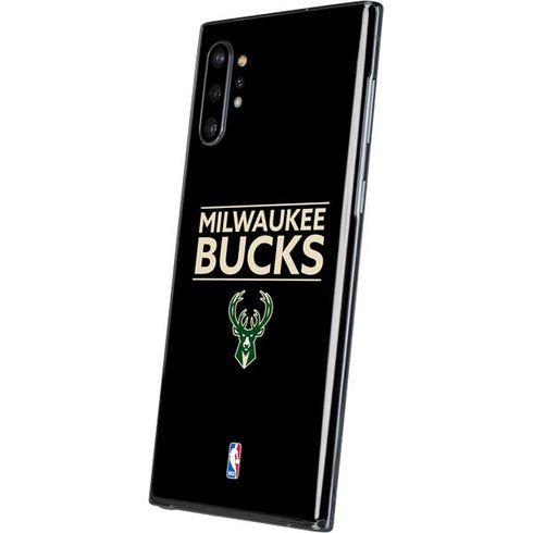 NBA Milwaukee Bucks Standard - Black Galaxy Note 10 Plus Skin