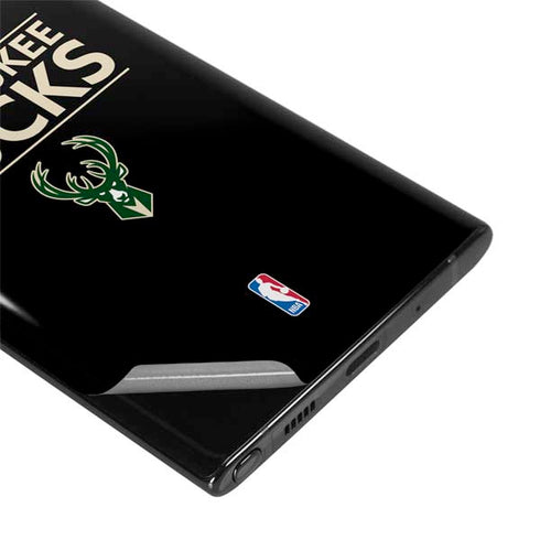 NBA Milwaukee Bucks Standard - Black Galaxy Note 10 Plus Skin
