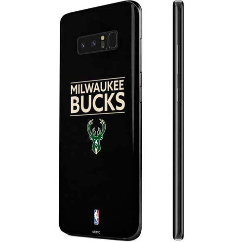 NBA Milwaukee Bucks Standard - Black Galaxy Note 8 Skin
