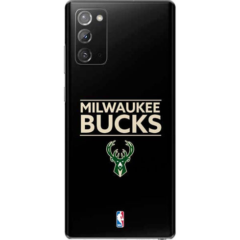 NBA Milwaukee Bucks Standard - Black Galaxy Note20 5G Skin