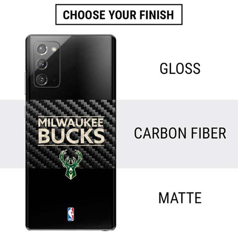 NBA Milwaukee Bucks Standard - Black Galaxy Note20 5G Skin