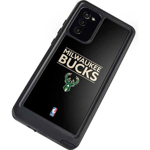 NBA Milwaukee Bucks Standard - Black Galaxy Note20 5G Waterproof Case