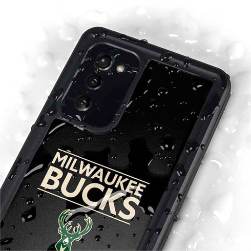 NBA Milwaukee Bucks Standard - Black Galaxy Note20 5G Waterproof Case