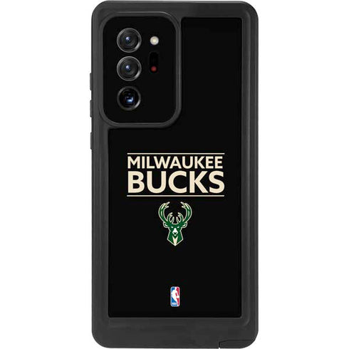 NBA Milwaukee Bucks Standard - Black Galaxy Note20 Ultra 5G Waterproof Case