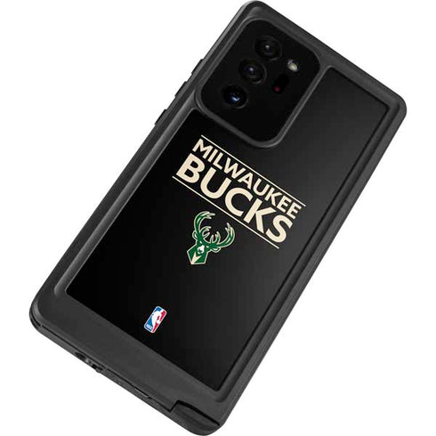 NBA Milwaukee Bucks Standard - Black Galaxy Note20 Ultra 5G Waterproof Case