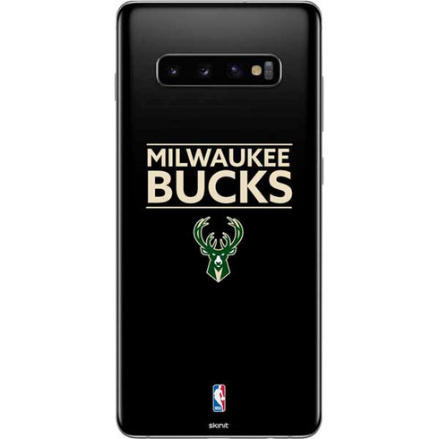 NBA Milwaukee Bucks Standard - Black Galaxy S10 Plus Skin