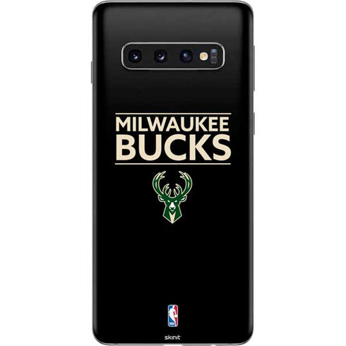 NBA Milwaukee Bucks Standard - Black Galaxy S10 Skin