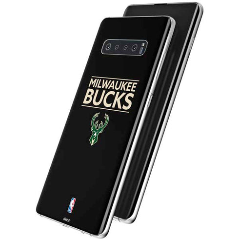 NBA Milwaukee Bucks Standard - Black Galaxy S10 Skin