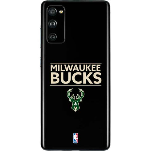 NBA Milwaukee Bucks Standard - Black Galaxy S20 Fan Edition Skin