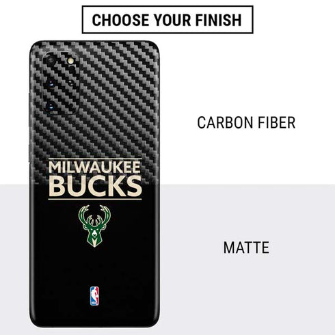 NBA Milwaukee Bucks Standard - Black Galaxy S20 Plus Skin