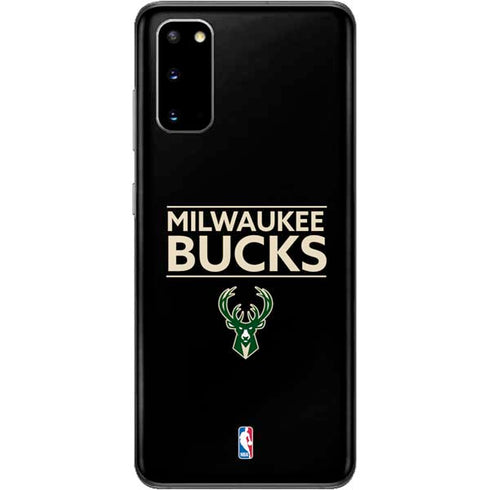 NBA Milwaukee Bucks Standard - Black Galaxy S20 Skin