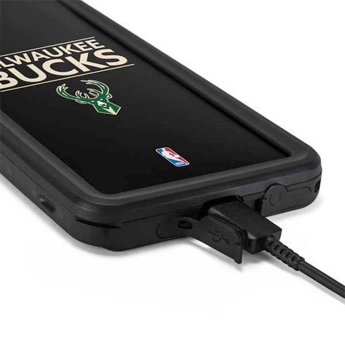 NBA Milwaukee Bucks Standard - Black Galaxy S20 Waterproof Case