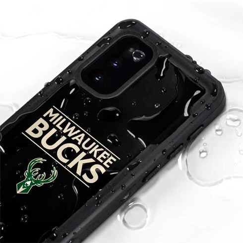 NBA Milwaukee Bucks Standard - Black Galaxy S20 Waterproof Case