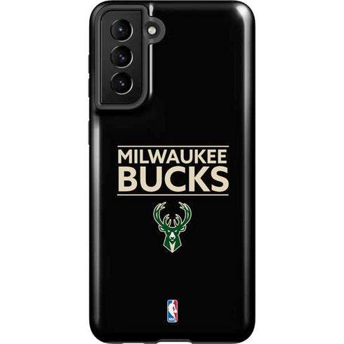 NBA Milwaukee Bucks Standard - Black Galaxy S21 FE Pro Case
