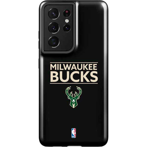 NBA Milwaukee Bucks Standard - Black Galaxy S21 Ultra 5G Pro Case