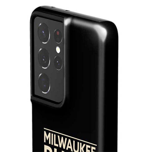 NBA Milwaukee Bucks Standard - Black Galaxy S21 Ultra 5G Pro Case