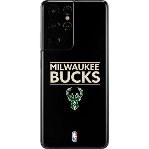 NBA Milwaukee Bucks Standard - Black Galaxy S21 Ultra 5G Skin
