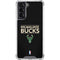 NBA Milwaukee Bucks Standard - Black Galaxy S22 Clear Case