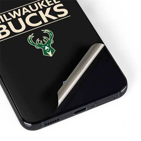 NBA Milwaukee Bucks Standard - Black Galaxy S22 Skin