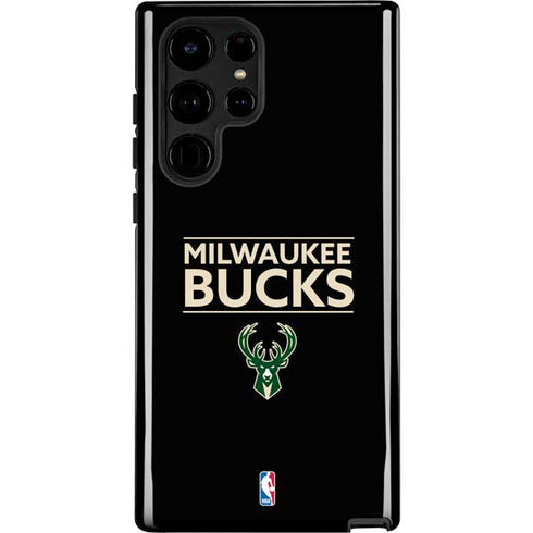 NBA Milwaukee Bucks Standard - Black Galaxy S22 Ultra Pro Case