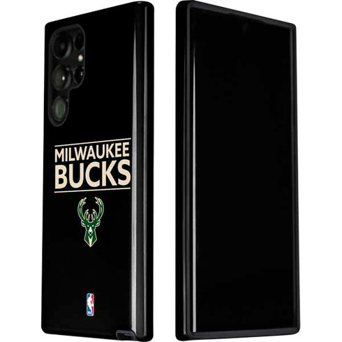 NBA Milwaukee Bucks Standard - Black Galaxy S22 Ultra Pro Case