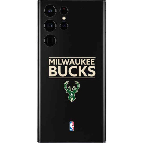 NBA Milwaukee Bucks Standard - Black Galaxy S22 Ultra Skin