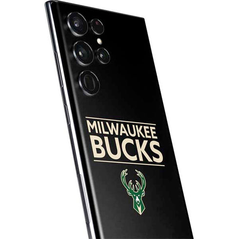 NBA Milwaukee Bucks Standard - Black Galaxy S22 Ultra Skin
