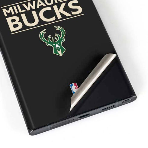 NBA Milwaukee Bucks Standard - Black Galaxy S22 Ultra Skin