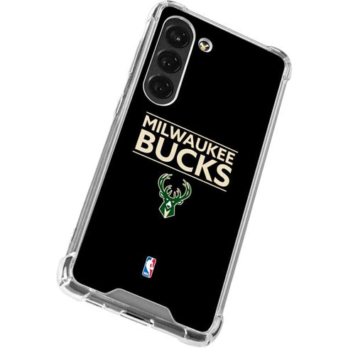 NBA Milwaukee Bucks Standard - Black Galaxy S23 Clear Case