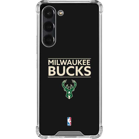 NBA Milwaukee Bucks Standard - Black Galaxy S23 Plus Clear Case