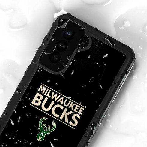 NBA Milwaukee Bucks Standard - Black Galaxy S23 Plus Waterproof Case