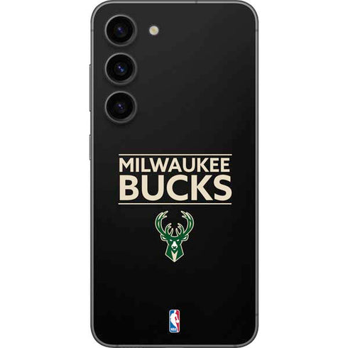 NBA Milwaukee Bucks Standard - Black Galaxy S23 Skin