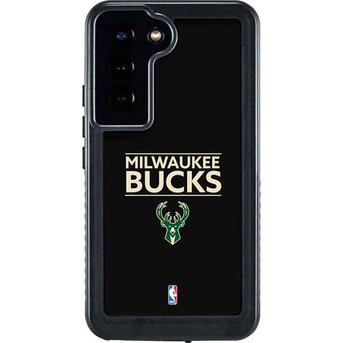 NBA Milwaukee Bucks Standard - Black Galaxy S23 Waterproof Case