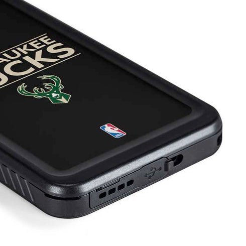 NBA Milwaukee Bucks Standard - Black Galaxy S23 Waterproof Case
