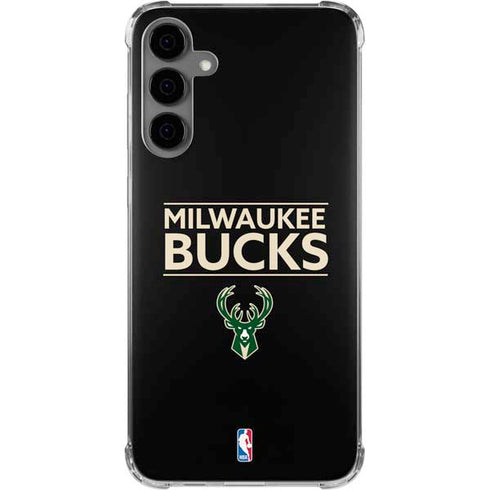 NBA Milwaukee Bucks Standard - Black Galaxy S24 Plus Clear Case