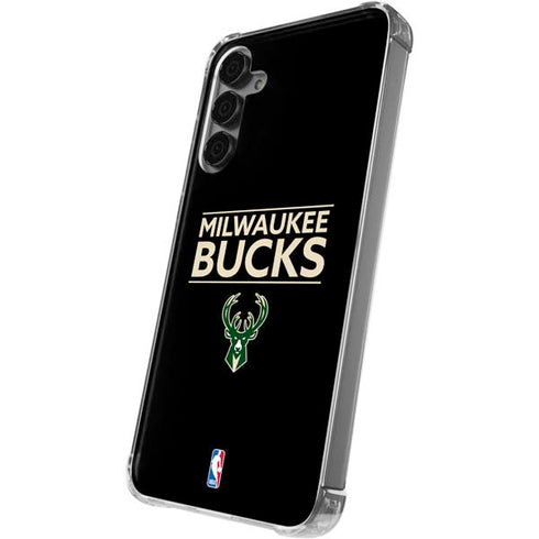 NBA Milwaukee Bucks Standard - Black Galaxy S24 Plus Clear Case