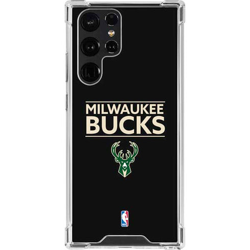 NBA Milwaukee Bucks Standard - Black Galaxy S24 Ultra Clear Case