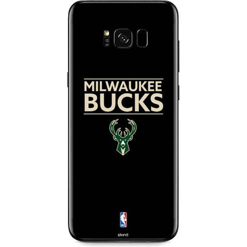 NBA Milwaukee Bucks Standard - Black Galaxy S8 Skin