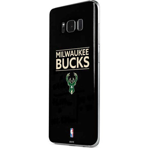 NBA Milwaukee Bucks Standard - Black Galaxy S8 Skin