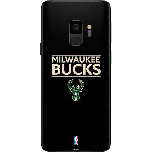NBA Milwaukee Bucks Standard - Black Galaxy S9 Skin