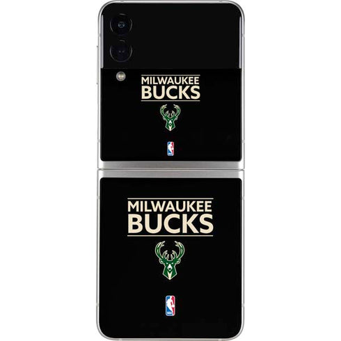NBA Milwaukee Bucks Standard - Black Galaxy Z Flip3 5G Skin