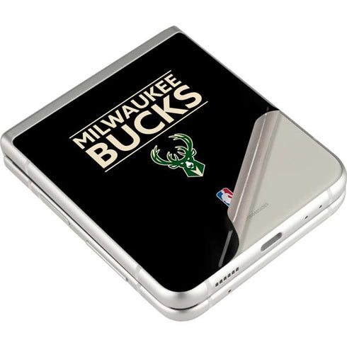 NBA Milwaukee Bucks Standard - Black Galaxy Z Flip3 5G Skin