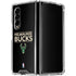 NBA Milwaukee Bucks Standard - Black Galaxy Z Fold4 5G Clear Case
