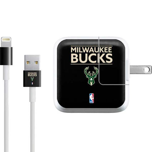 NBA Milwaukee Bucks Standard - Black iPad Charger (10W USB) Skin
